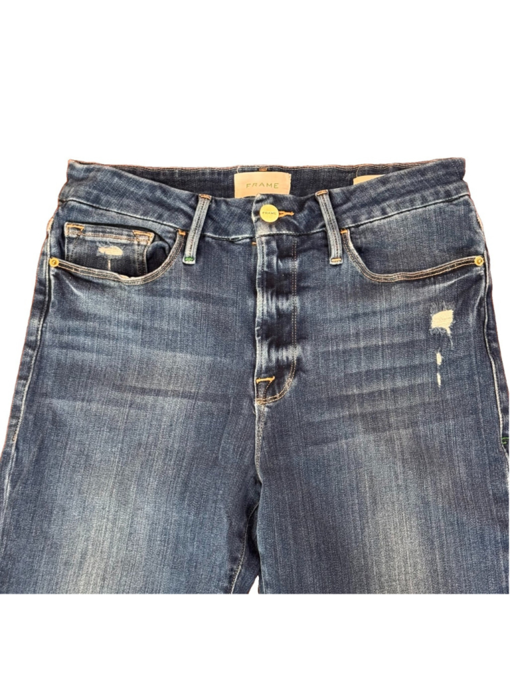 FRAME Le Crop Mini Boot Jeans Size:30 Stretchy Cropped Flare Pants Women - Picture 3 of 12